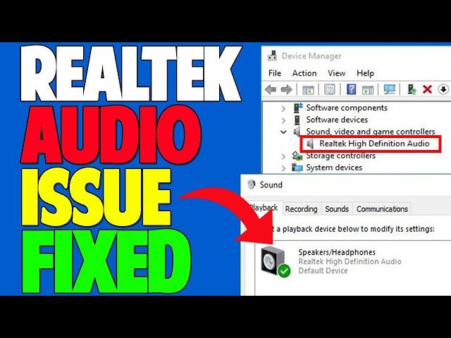 Fix Realtek HD Audio Manager Missing from Windows 10