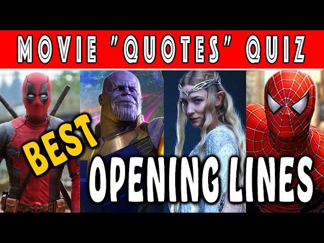 Test Your Movie Knowledge | Greatest First Lines