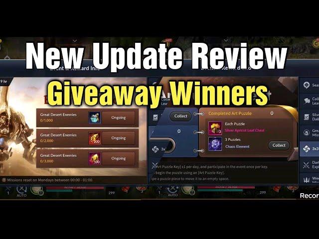 Black Desert Mobile New Update Review & Giveaway Winners