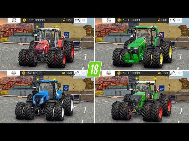 Massey vs John Deere vs Fendt vs New Holland In Fs18 | Fs18 Multiplayer | Timelapse |