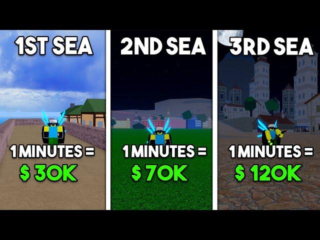 BEST Way To Grind Money In Each Sea In Blox Fruits! ( Easy Method)