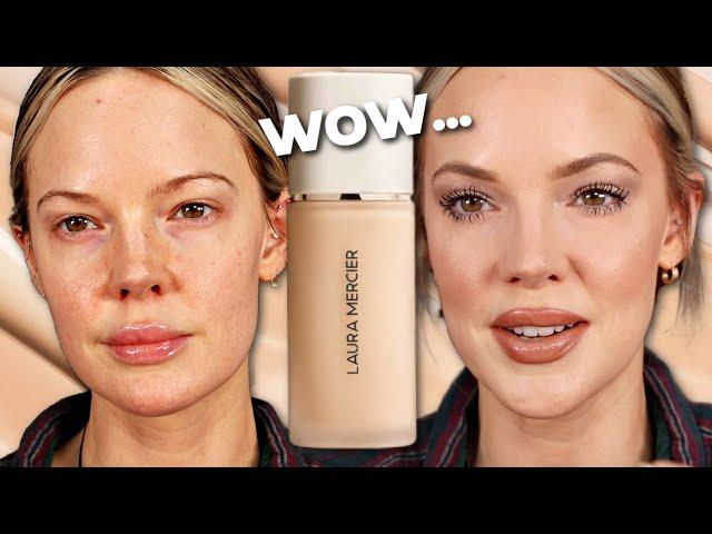 LAURA MERCIER REAL FLAWLESS WEIGHTLESS PERFECTING FOUNDATION REVIEW & WEAR TEST *NO FILTER*