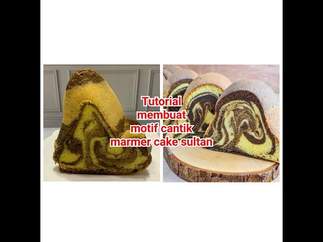 Bikin motif cantik marmer cake sultan