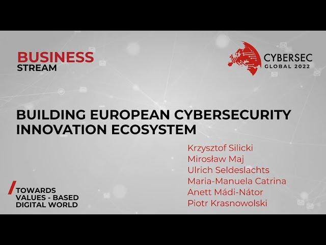 Business Stream: Building European Cybersecurity Innovation Ecosystem #CSGlobal22