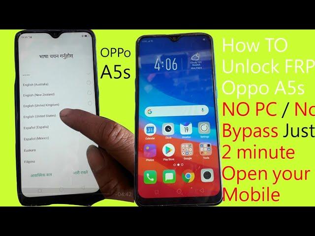 Oppo A5s CPH 1909-Ax5s CPH1920 FRP Bypass- Google Account Without pc.