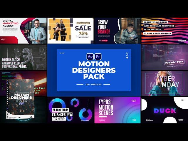 Motion Designers Pack | 1000+ Templates For After Effects & Premiere Pro