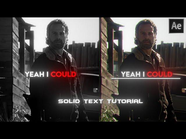 smooth solid text tutorial ; after effects