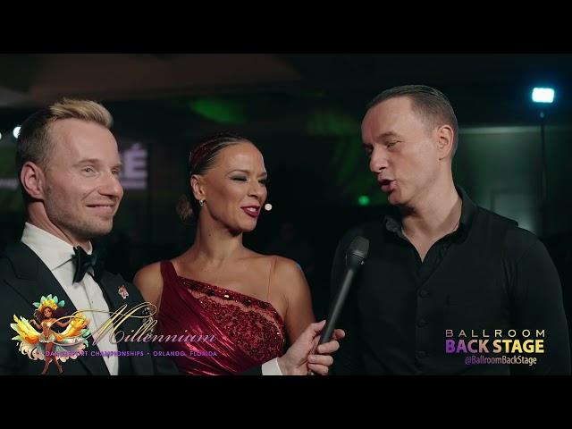 Roman Malkhasyan and Galina Detkina receiving a standing ovation at Millennium Dancesport 2024