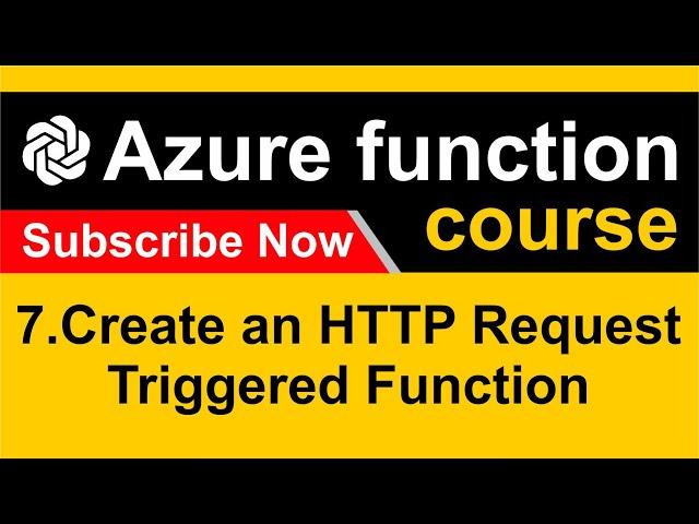 7. Create an HTTP Request Triggered Function - Azure functions - CodeGPT #codegpt