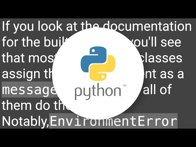 How to get exception message in Python properly