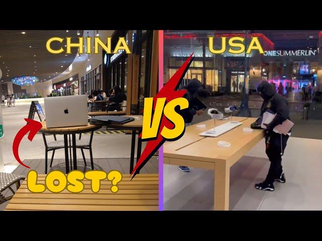 Unattended MacBook and cash in China | (Social Experiment) #chinavsusa