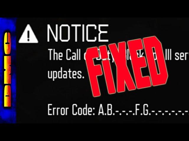 Call of Duty Black Ops 3 ABC ERROR CODE FIX! Bo3 CAN'T CONNECT FIX!  Ps3 Ps4 Xbox Xbox1 w/ DMC