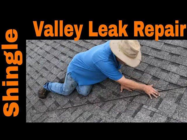 How to fix a leak in a valley of shingle roof with Utility Knife only - Warning! do not use Tar