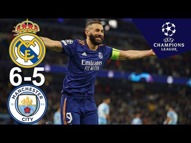 Real Madrid 6-5 Man City (HD) Benzema & Real Madrid Epic Comeback Against Manchester City 2022 |