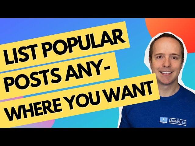 Display Popular Posts By Views In WordPress - WordPress Popular Posts Plugin