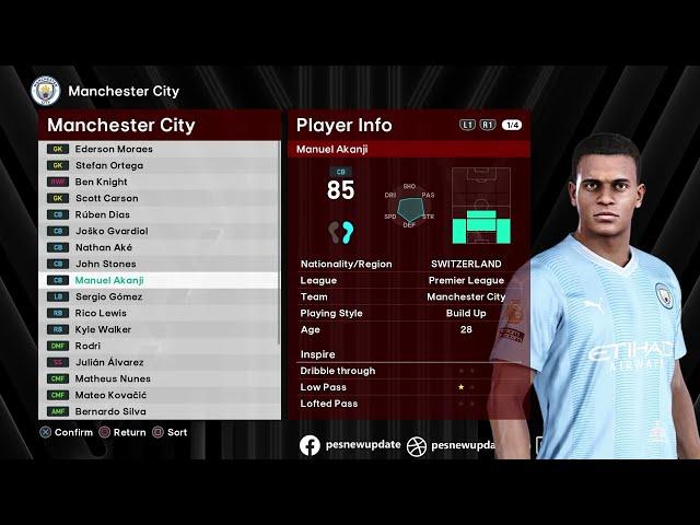 [Download] Manchester City Update Facepack || PES 2021 & Smoke Patch Football Life 2024