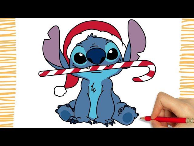 How to Draw CHRISTMAS STITCH I Easy