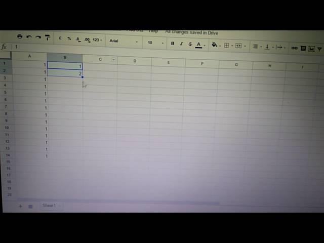 Fill Sequential Number in Google Sheet