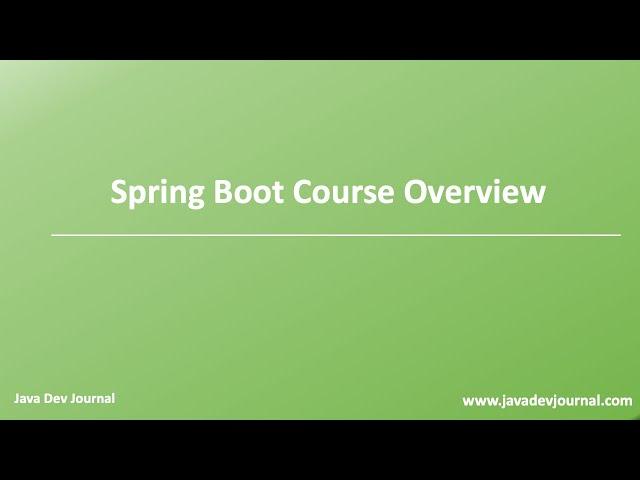 Spring Boot tutorial