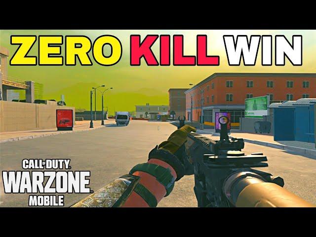 ZERO KILL WIN WARZONE MOBILE | CALL OF DUTY WARZONE MOBILE 0 KILL WIN GAMEPLAY