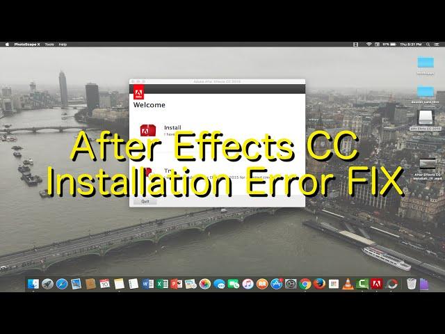 After Effects CC Installation Error FIX