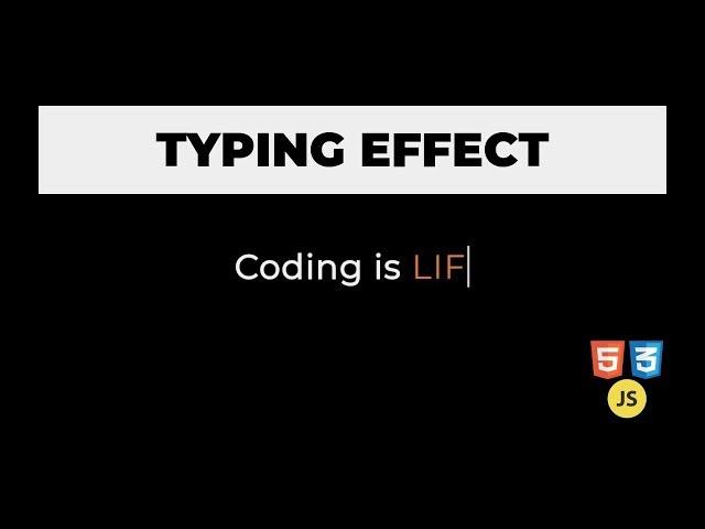 Typing Effect with HTML, CSS and JavaScript