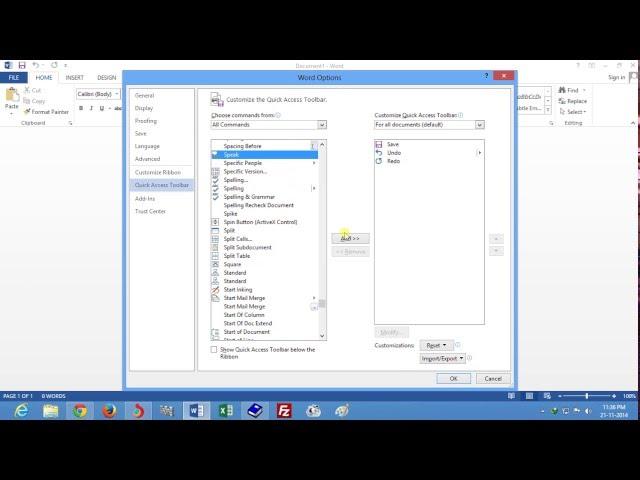How to Add Speak option in MS Word 2013 - Text to Speech feature in Microsoft Office 2013