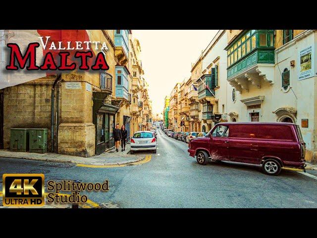 Explore Valletta, Malta's Capital in 4K! | Walking Tour & City Vibes (UHD 60fps)