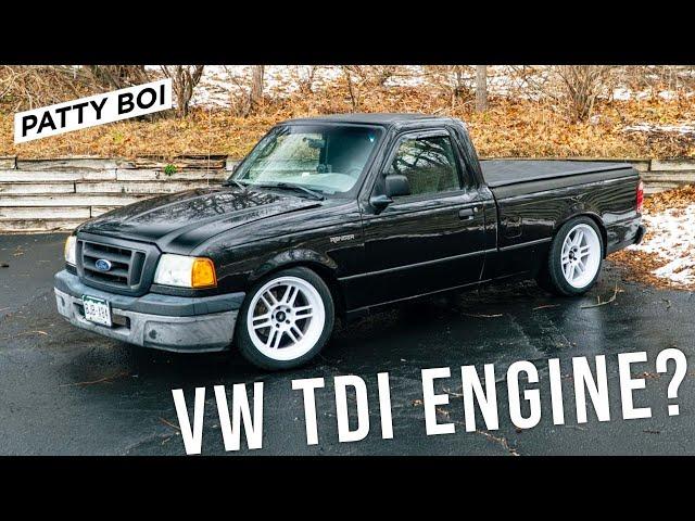 Unique Turbo Diesel Swapped Ford Ranger (VW TDI Engine!?!)