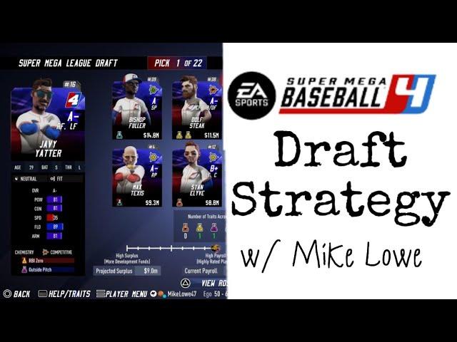 Super Mega Baseball 4 Shuffle Draft Strategy w/ Mike Lowe