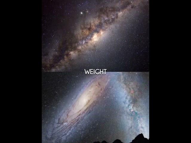 Milky Way VS Andromeda #galaxy #space #shorts