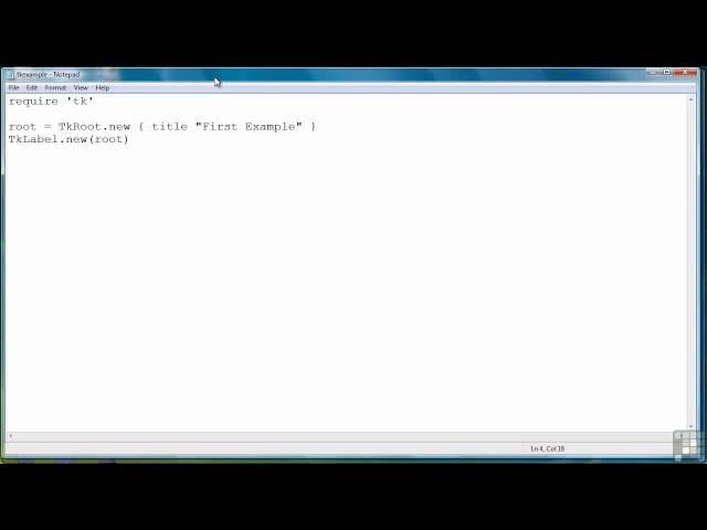 Infinite Skills: Ruby Programming 65 - Introduction To Tk