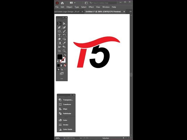 Illustrator Tutorial | Number 15 Logo Design | How to make logo design in Adobe Illustrator CC