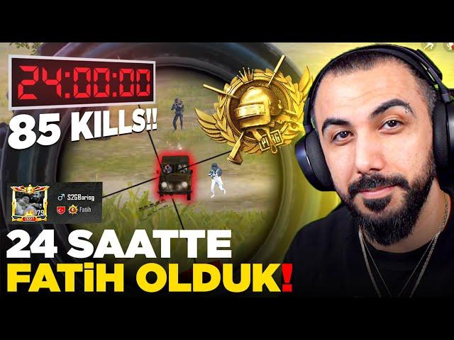 24 SAAT ARALIKSIZ FATİHE KASMA CHALLENGE 85 KILLS!!  (DESTANSI ÇERÇEVEYİ ALDIK) | PUBG MOBILE