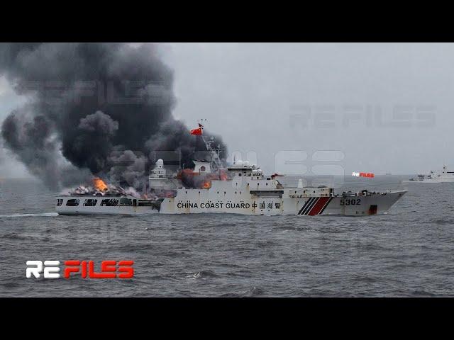 Brutally! US Ally Warship intercepts 4 China Coast Guard Near Scarborough Shoal