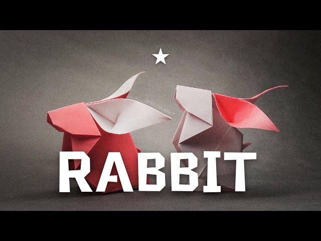 Modern Origami # 4/ Rabbit /Amazing origami art-easy bunny making-handmade origami skills