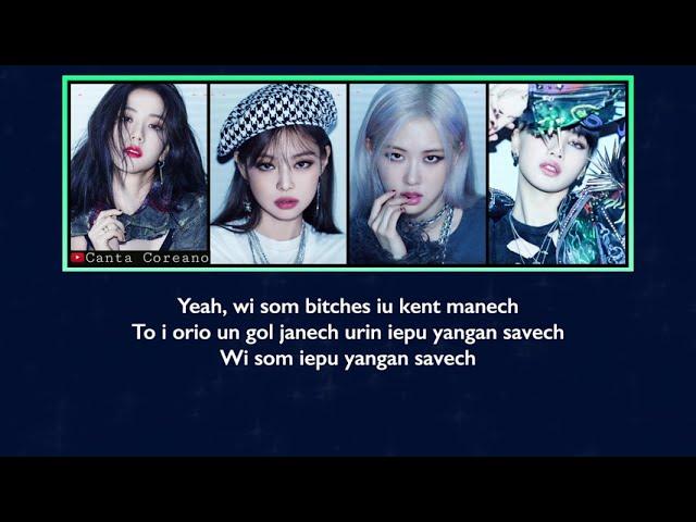 BLACKPINK - PRETTY SAVAGE (LETRA FACIL / FACIL PONUNCIACION)