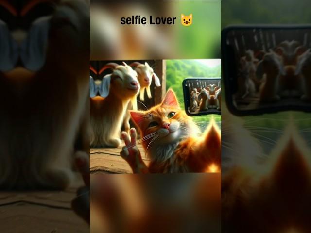 Selfie Lover cat ️|cat story|aicat|#cat #aicat #story #sad #meow #youtubeshorts #yt #shorts#miaw