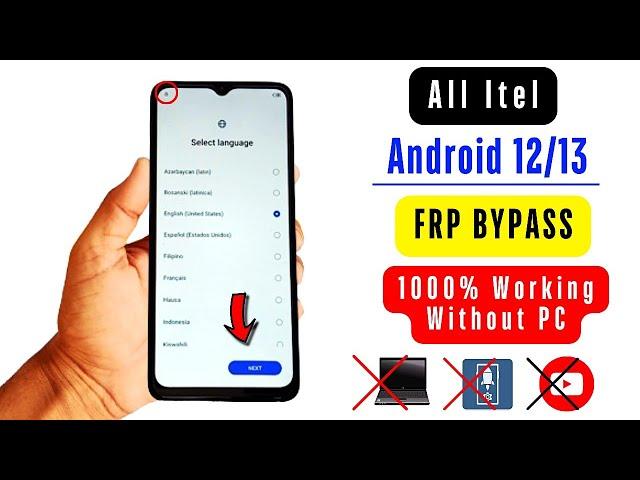 All Itel Android 12/13 FRP Bypass/Unlock - Without Pc 2024 - Itel Frp Unlock Remove Google Account