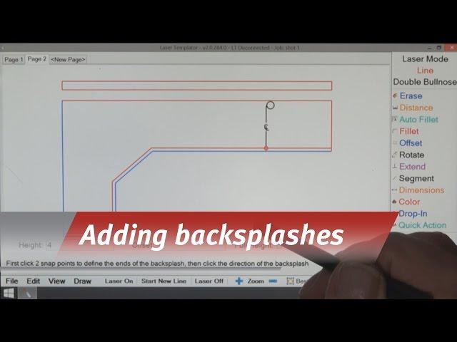 Laser Templator - Adding Backsplashes