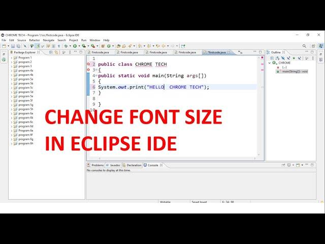 How to change the font size in eclipse | How to increase the font size and style in eclipse