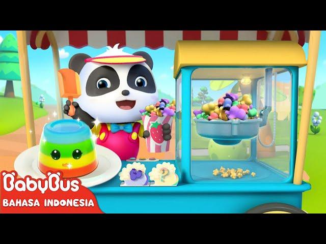 Jeli dan Popcorn yang Berwarna-warni | Lagu Makanan Anak | Lagu Anak-anak | BabyBus Bahasa Indonesia