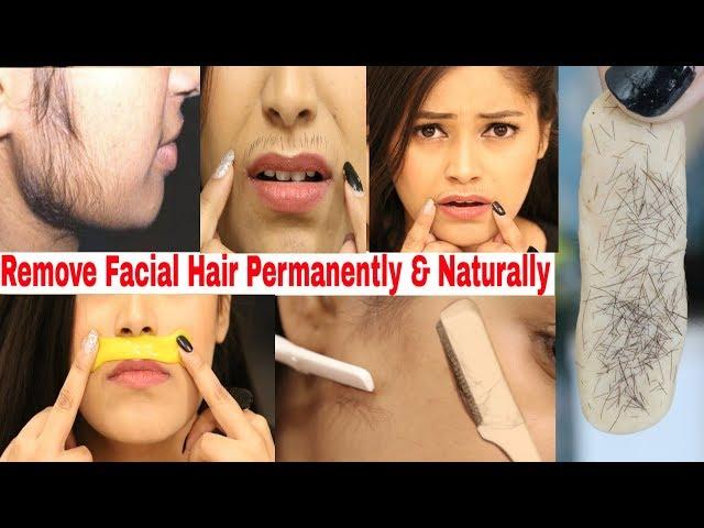 How to Remove Facial Hair Permanently%Naturally At Home No PainNo Gelatin Be Natural