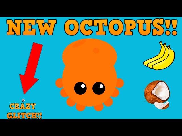 MOPE.IO OCTOPUS AND FOOD UPDATE!! // CRAZY New Smallest Animal GLITCH