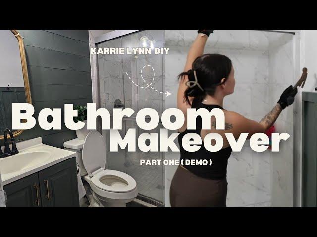 ️NEW️ DIY BATHROOM MAKEOVER ON A BUDGET | SMALL BATHROOM TRANSFORMATION  Part 1 ( demo)