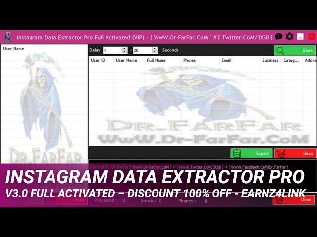 Instagram Data Extractor Pro v3.0 Full Activated – Discount 100% OFF - earnz4link