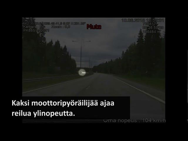 Motorcycle police chase in finland