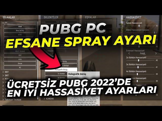 PC PUBG'DE SPRAY NASIL ATILIR - STEAM PUBG EN İYİ HASSASİYET AYARLARI | axi PUBG 2022