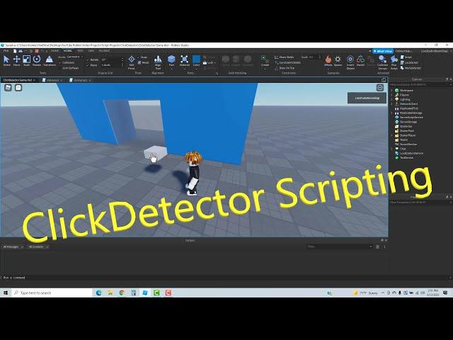 Roblox Studio - Scripting : ClickDetector to Change Part Color, Transparency, and CanCollide