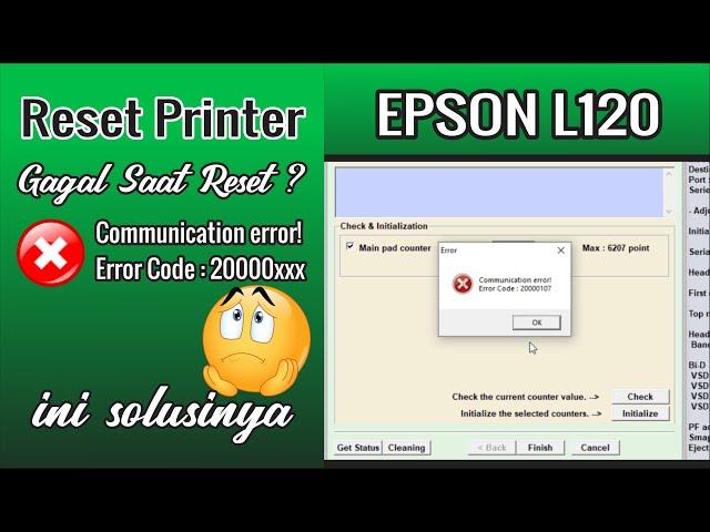 MUNCUL PESAN "COMMUNICATION ERROR" SAAT MELAKUKAN RESET PRINTER EPSON | BERIKUT SOLUSNYA